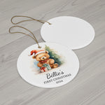 Personalized Bear & Wrapped Gifts Ornament