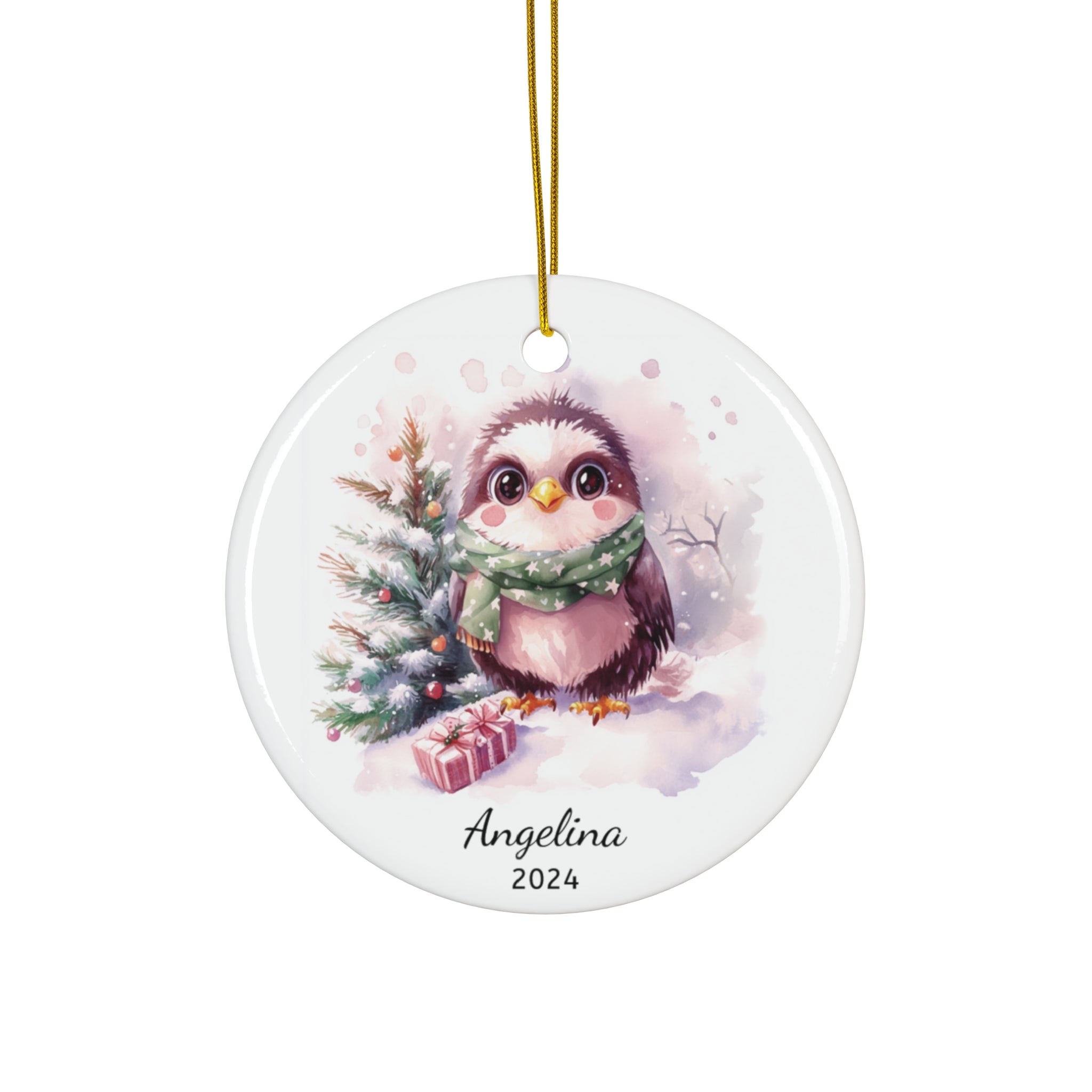 Personalized Baby Eagle Holiday Ornament