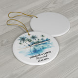 Personalized Palm Trees & Beach Ornament