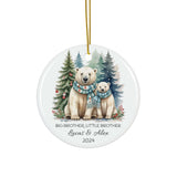 Personalized Big Brother, Little Brother Polar Bears Ornament