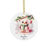 Personalized Festive Baby Eagle Ornament