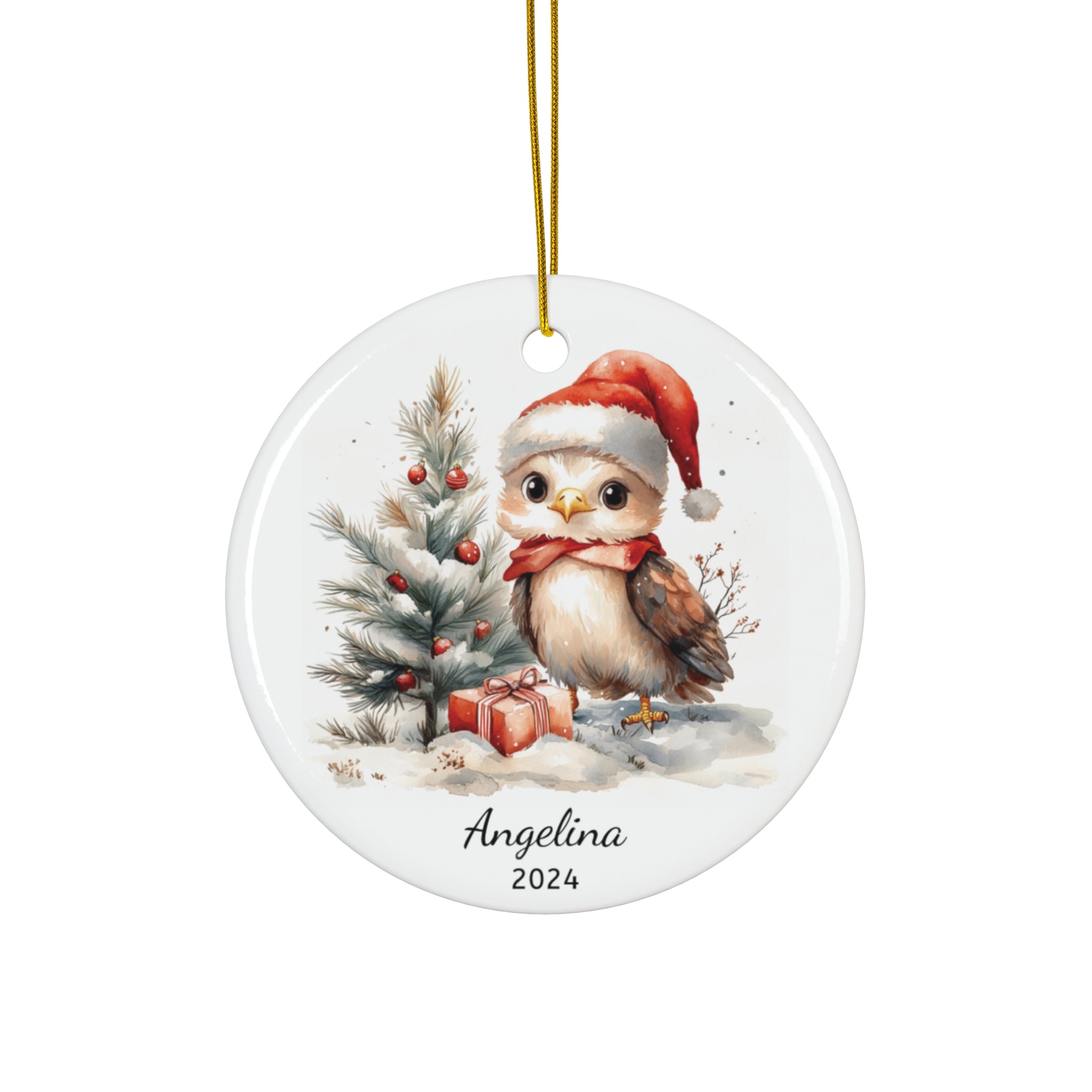 Personalized Baby Eagle Tree Ornament