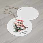 Personalized Holiday Cheer Sweet Kitten Ornament