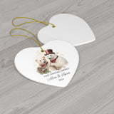 Personalized First Christmas Married Polar Bears Ornament