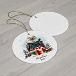 Personalized Regal Bald Eagle Christmas Ornament