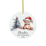 Personalized Holiday Cheer Baby Bear Keepsake Ornament