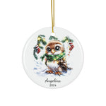 Personalized Adorable Eagle Christmas Ornament