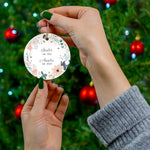 Personalized New Auntie Heart Ornament