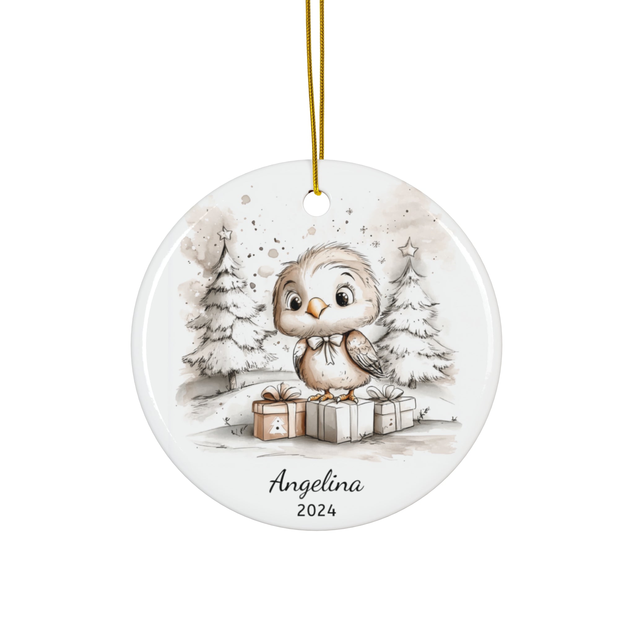 Personalized Baby Eagle Christmas Ornament