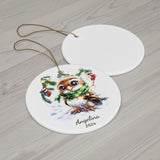 Personalized Adorable Eagle Christmas Ornament