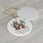 Personalized Dad & Child Fishing Bears Ornament