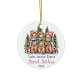 Personalized Gingerbread Three Sisters Ornament