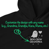 Boo Crew Grandma Hoodie – Personalized Embroidered Hoodie, Halloween Family Gift