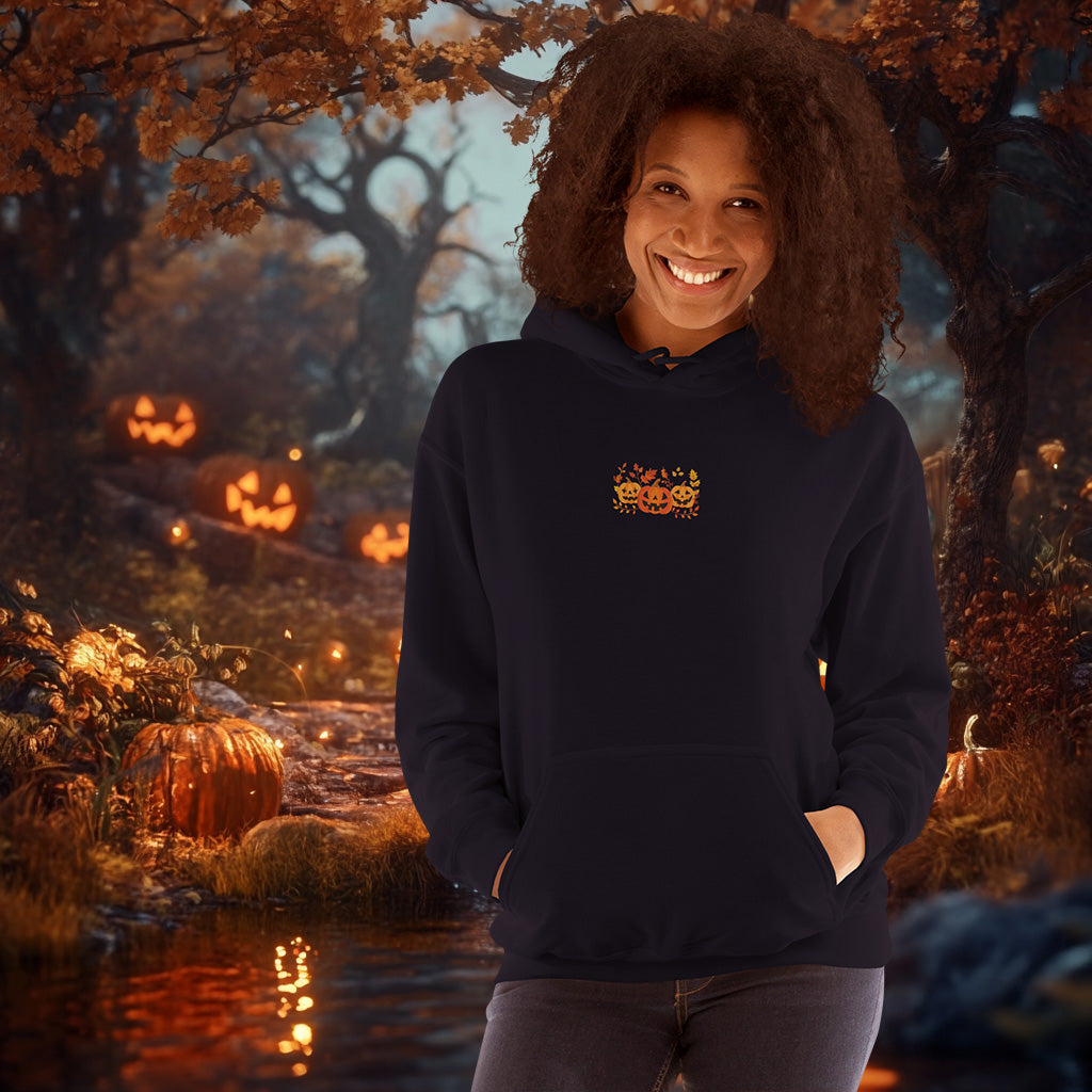 Jack-O-Lanterns & Fall Autumn Leaves Regular Unisex Hoodie
