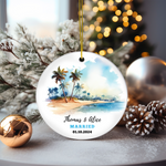 Personalized Tropical Island & Beach Ornament
