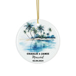 Personalized Palm Trees & Beach Ornament