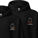 We Haunt Together Matching Hoodies – Personalized Embroidered Hoodie, Halloween Couples or Friend Gift