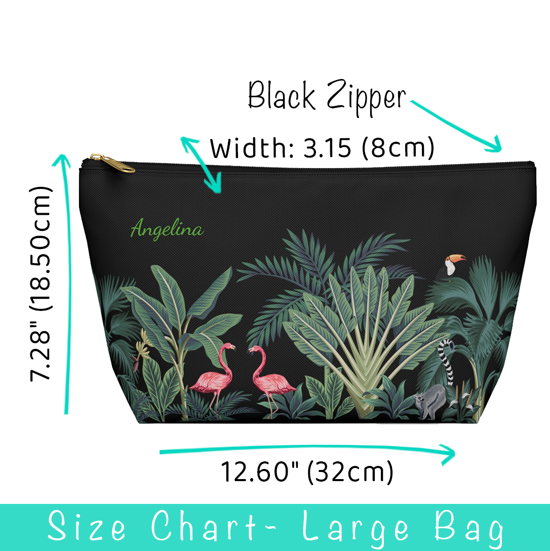 Personalized Tropical Island T-Bottom Accessories Pouch