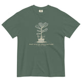 Root system architecture plant design on a Blue Spruce garment-dyed cotton t-shirt