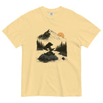 Bear playing guitar design on a Butter garment-dyed cotton t-shirt