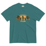 The Plant Club houseplants design on an Emerald garment-dyed cotton t-shirt