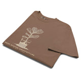 Root system architecture plant design on an Espresso garment-dyed cotton t-shirt