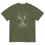 Redwood tree and roots design on a Hemp garment-dyed cotton t-shirt