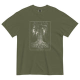 Redwood tree and roots design on a Hemp garment-dyed cotton t-shirt