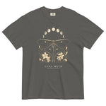 Luna moth specimen design on a Pepper garment-dyed cotton t-shirt