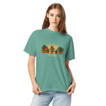 The Plant Club houseplants design on a Seafoam garment-dyed cotton t-shirt