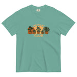 The Plant Club houseplants design on a Seafoam garment-dyed cotton t-shirt