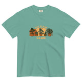 The Plant Club houseplants design on a Seafoam garment-dyed cotton t-shirt