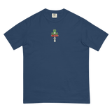 Frog on a Toadstool Embroidered Premium Unisex T-Shirt