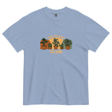 The Plant Club houseplants design on a Washed Denim garment-dyed cotton t-shirt