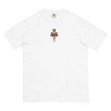 Frog on a Toadstool Embroidered Premium Unisex T-Shirt