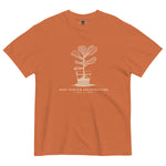 Root system architecture plant design on a Yam garment-dyed cotton t-shirt