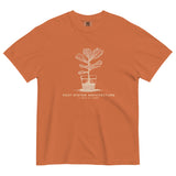 Root system architecture plant design on a Yam garment-dyed cotton t-shirt