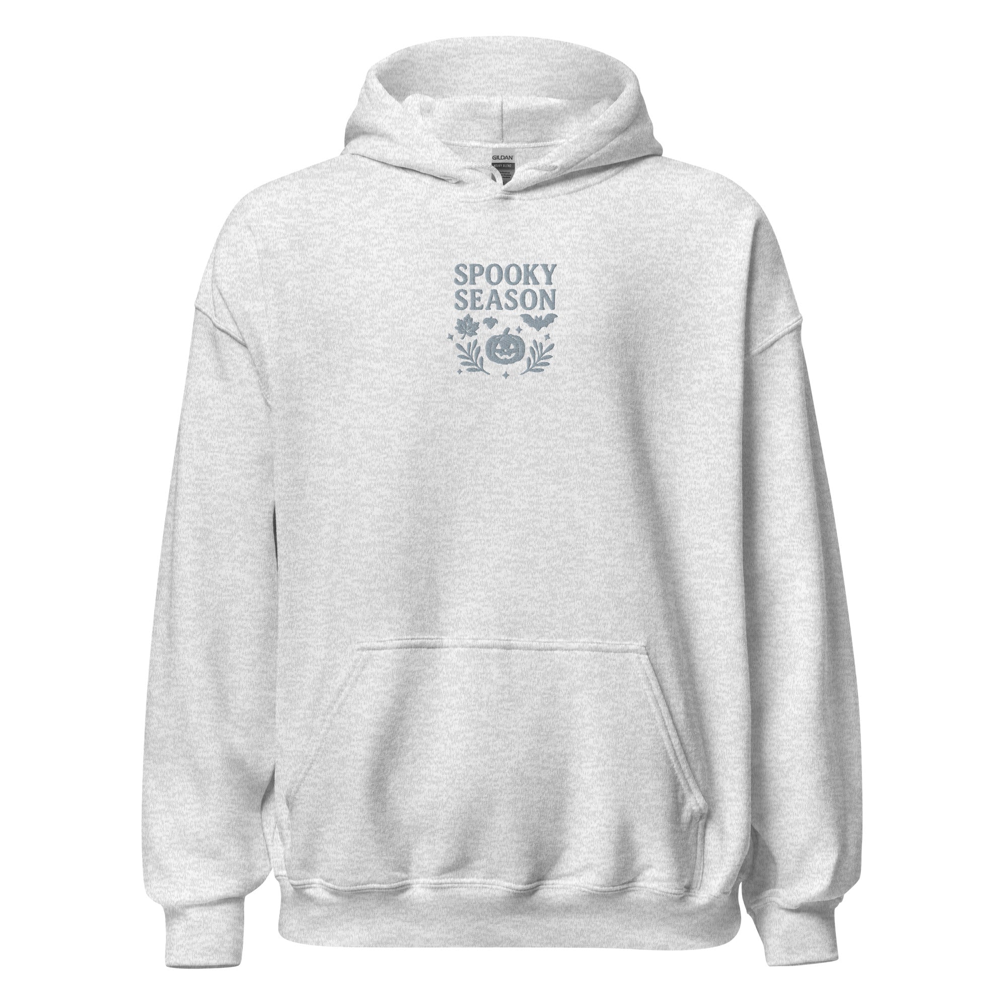 Spooky Season Pumpkin & Bat Hoodie – Personalized Embroidered Hoodie, Halloween Fall Gift
