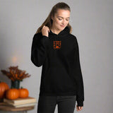 Spooky Season Pumpkin & Bat Hoodie – Personalized Embroidered Hoodie, Halloween Fall Gift