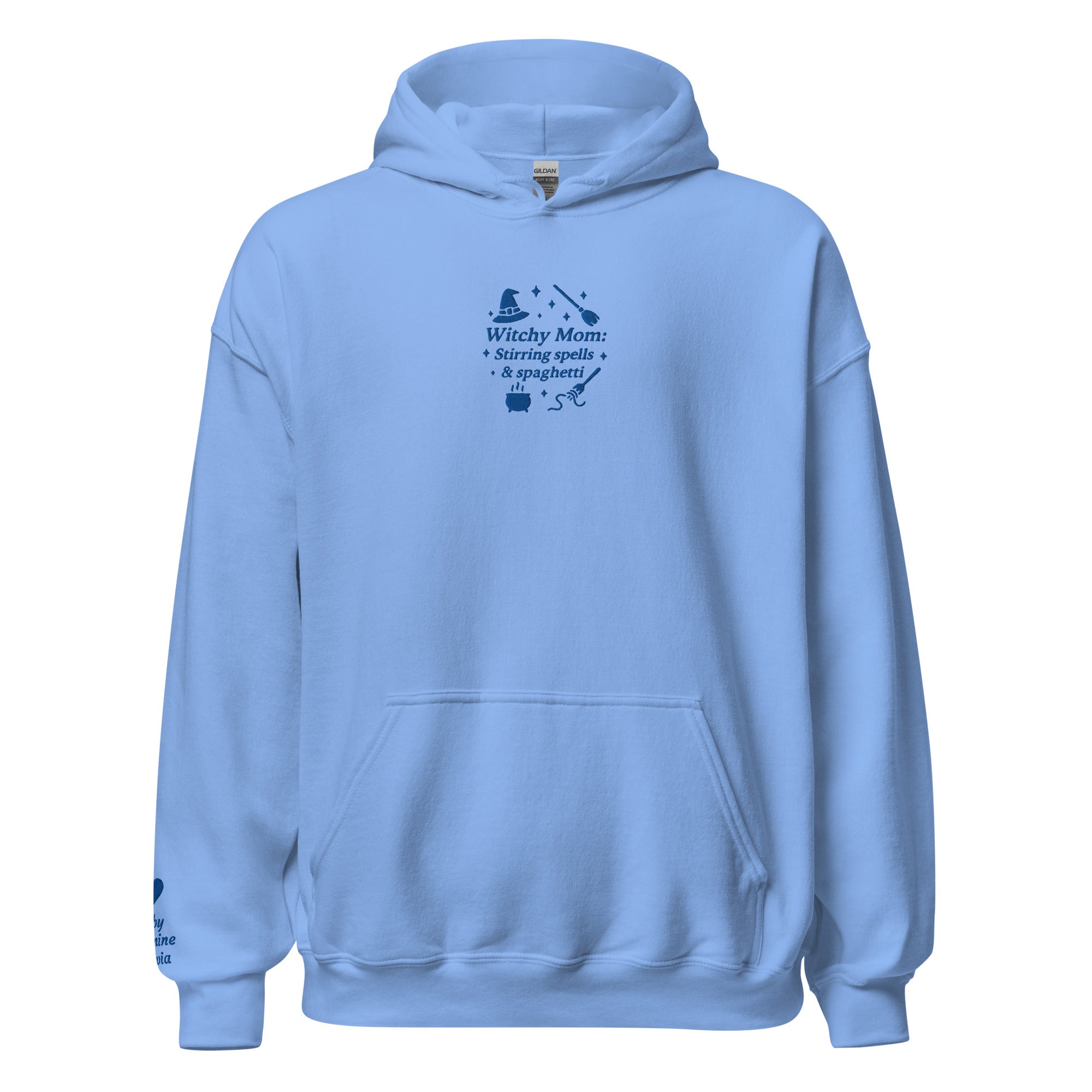 Witchy Mom Hoodie – Personalized Embroidered Hoodie, Funny Halloween Gift
