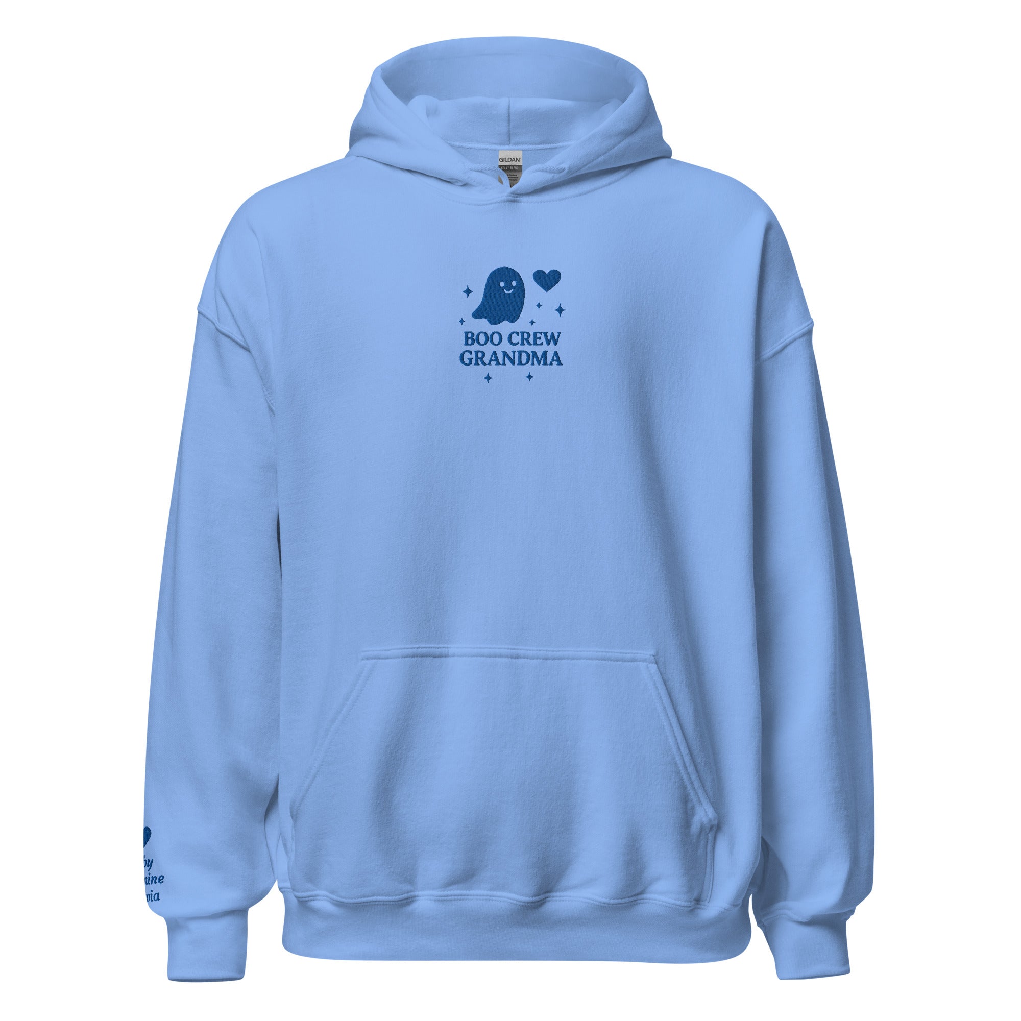 Boo Crew Grandma Hoodie – Personalized Embroidered Hoodie, Halloween Family Gift