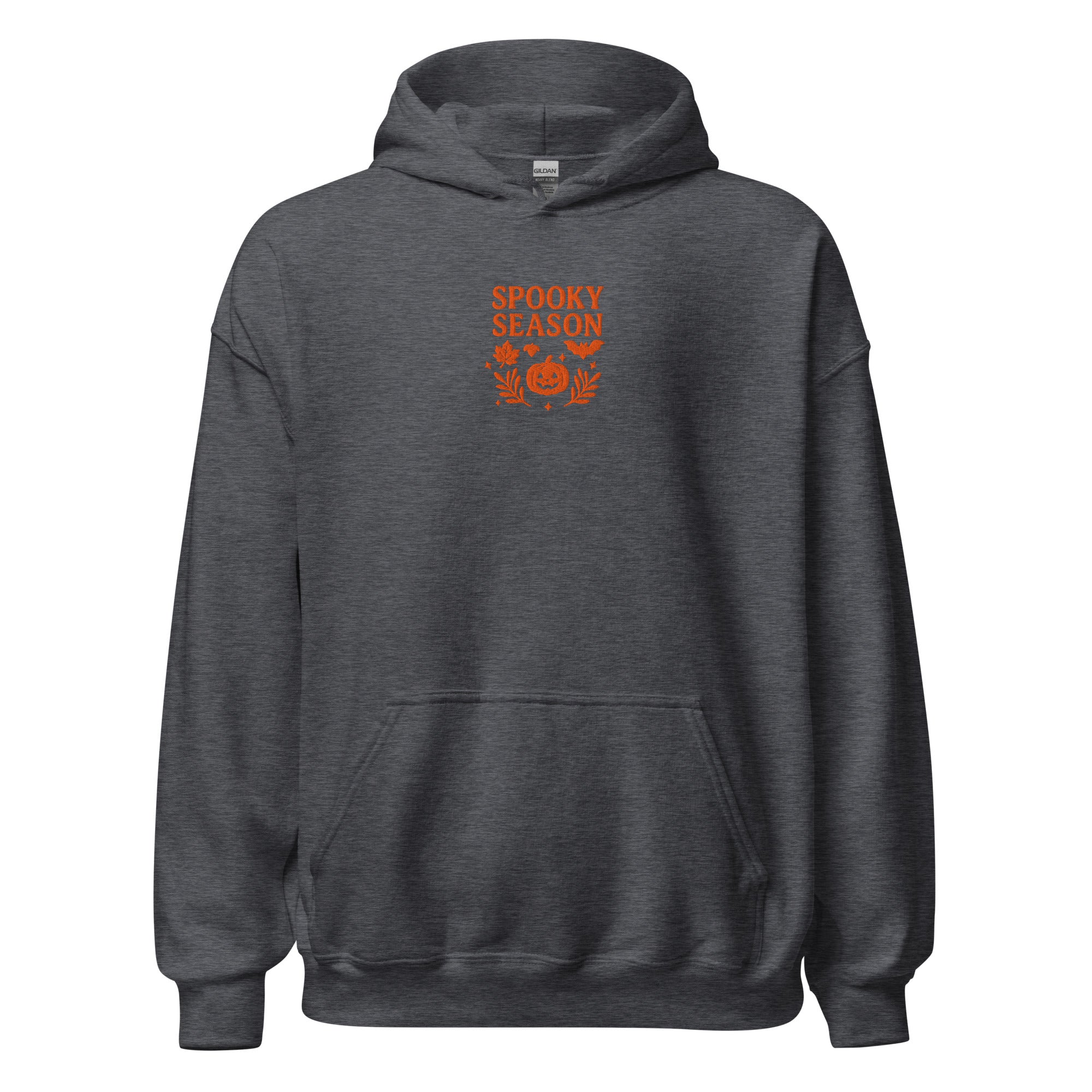Spooky Season Pumpkin & Bat Hoodie – Personalized Embroidered Hoodie, Halloween Fall Gift
