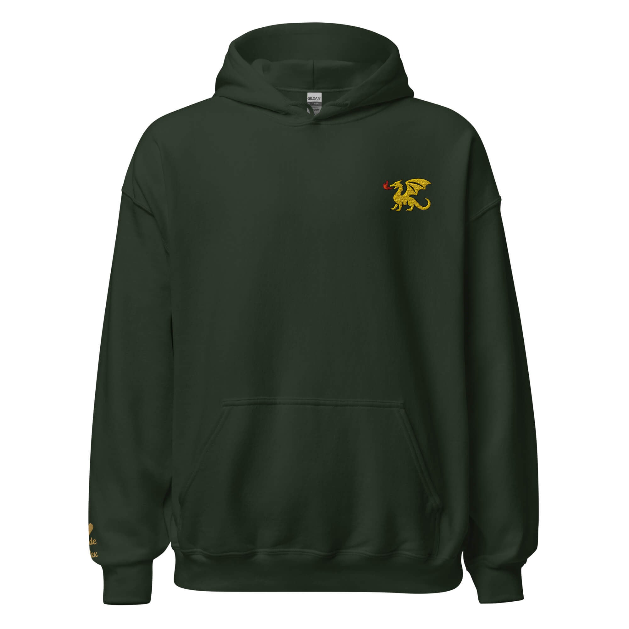 Dragon Hoodie – Personalized Embroidered Hoodie, Medieval Fantasy Gift for Him or Her