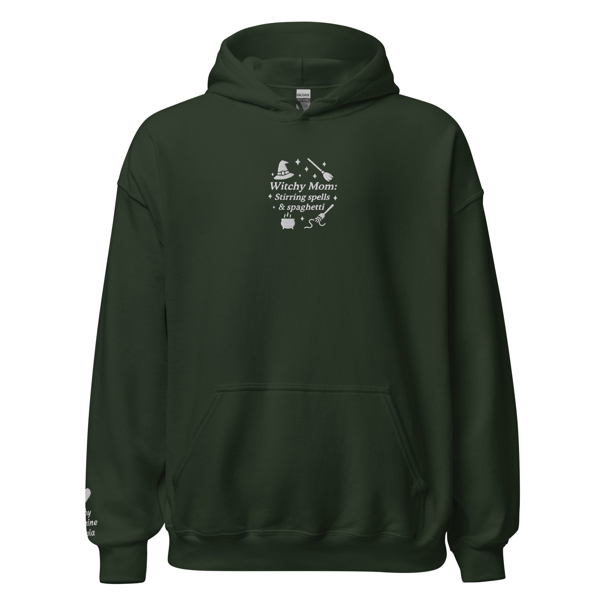 Witchy Mom Hoodie – Personalized Embroidered Hoodie, Funny Halloween Gift
