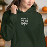 Spooky Season Pumpkin & Bat Hoodie – Personalized Embroidered Hoodie, Halloween Fall Gift
