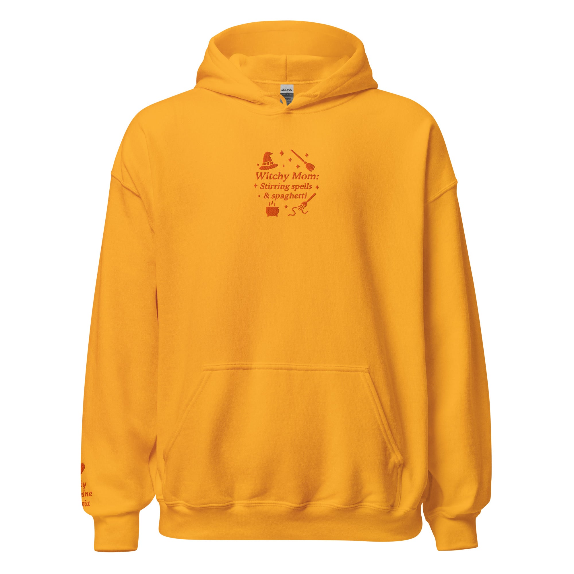 Witchy Mom Hoodie – Personalized Embroidered Hoodie, Funny Halloween Gift
