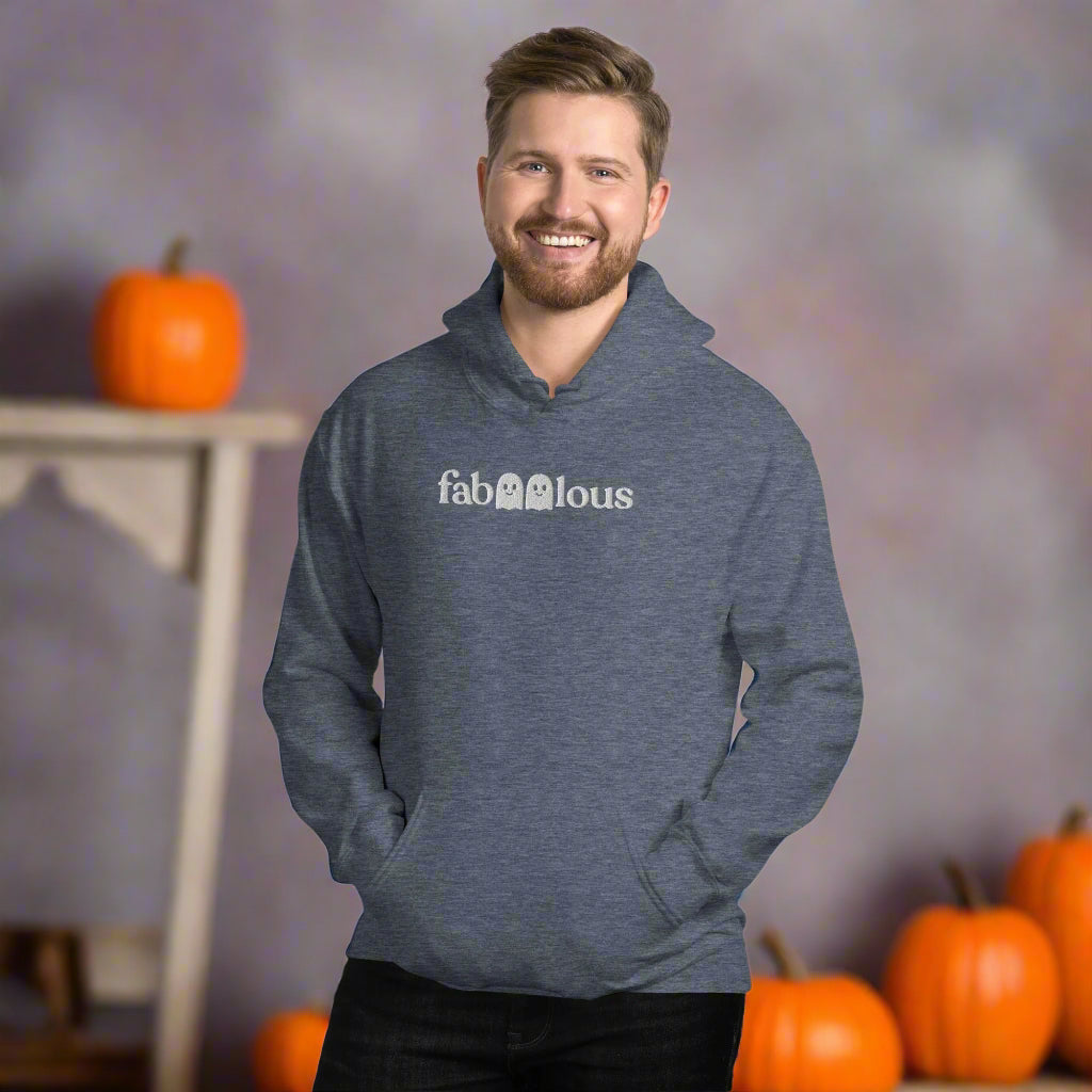 FaBOOlous Ghosts Hoodie - Halloween Personalized Embroidered Hoodie, Spooky Gift