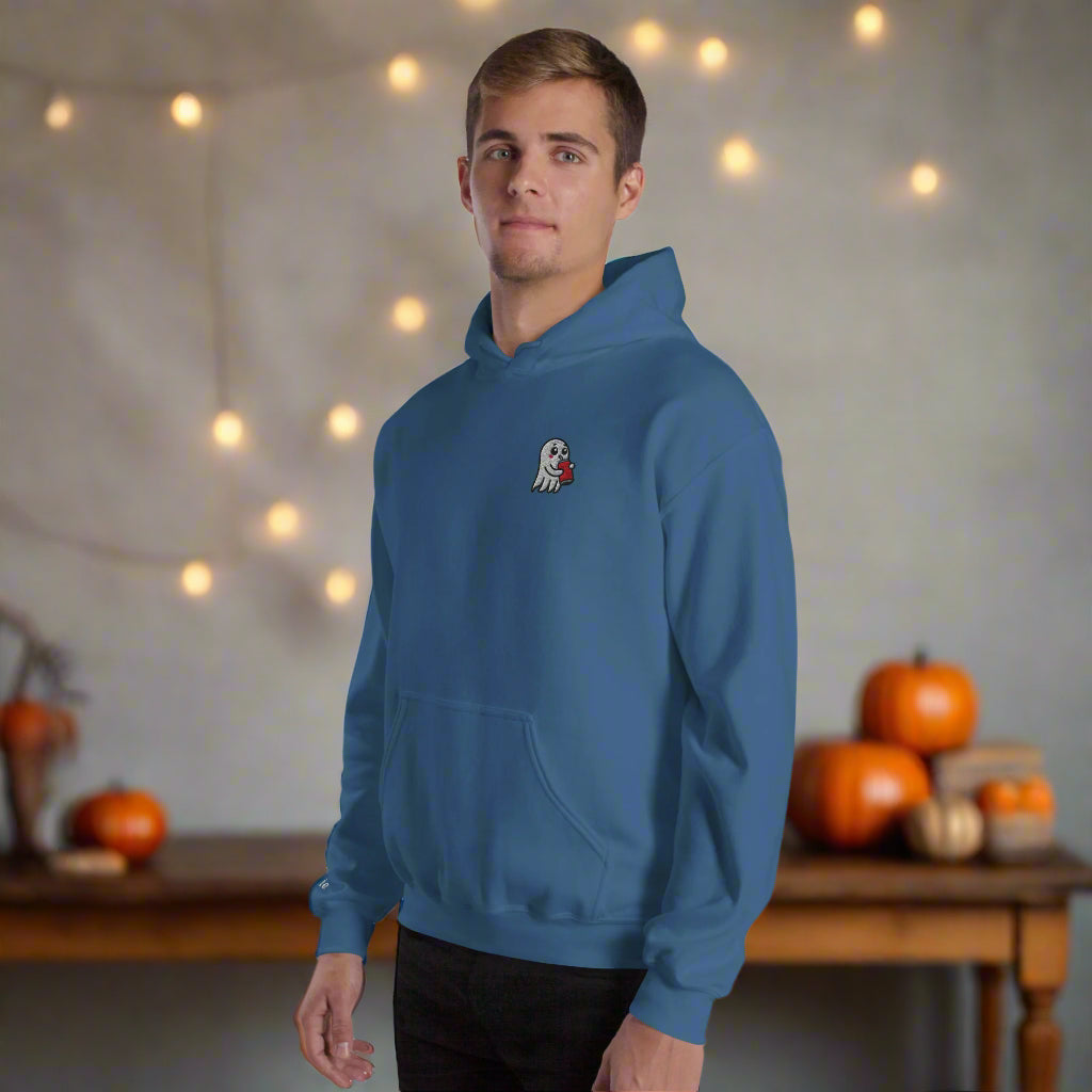 Ghost Soda Hoodie - Halloween Personalized Embroidered Hoodie, Spooky Gift