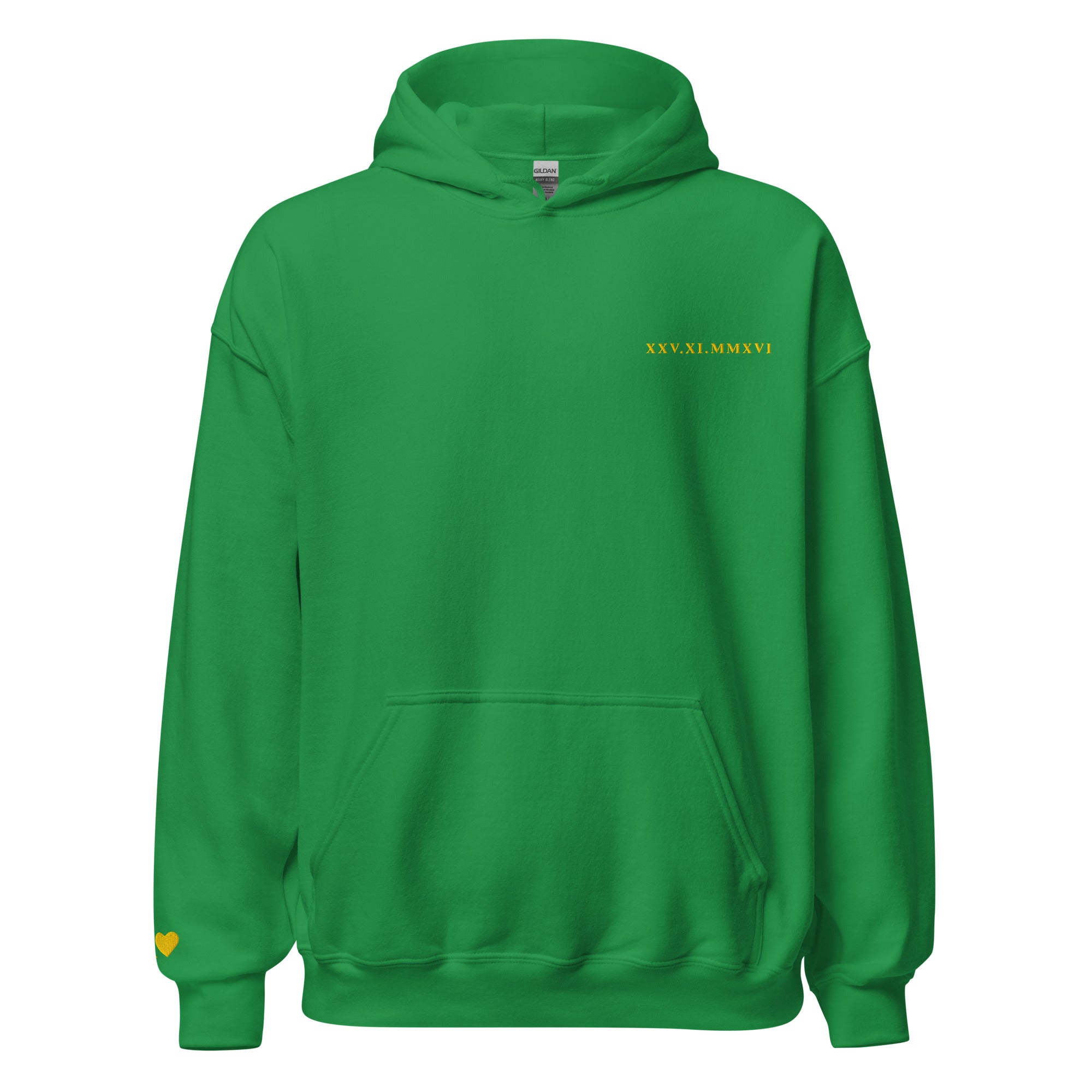 Roman Numeral Date Hoodie – Personalized Embroidered Hoodie, Couples or Friend Gift