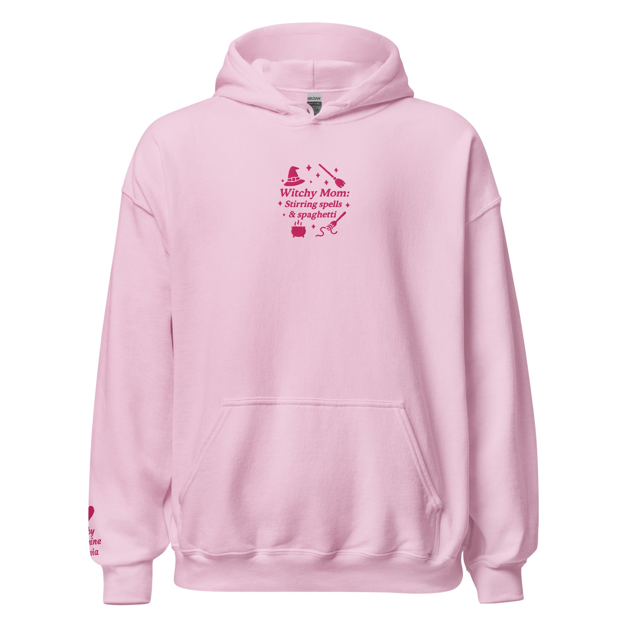 Witchy Mom Hoodie – Personalized Embroidered Hoodie, Funny Halloween Gift